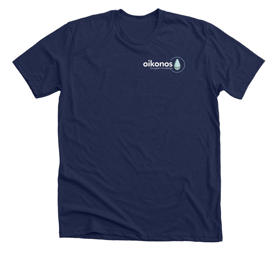 M?lama Hawai?i's Seabirds with Logo, a Solid Navy Blend Premium Unisex Tee