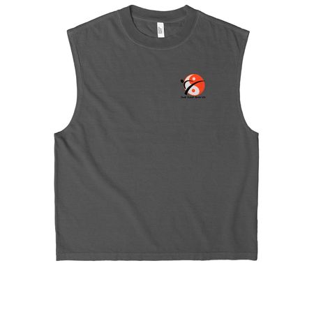 My Grandkids Do Taekwondo&nbsp;, a Faded Black Heavyweight Garment Dye Muscle Tee