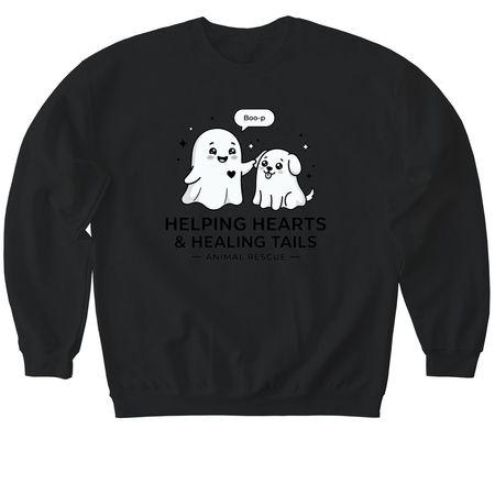 Boo-p, a Black Softstyle Crewneck Sweatshirt