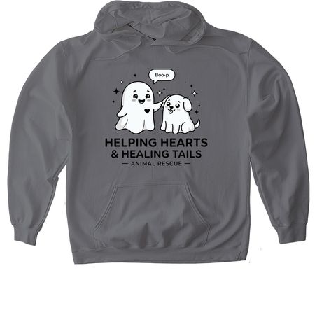 Boo-p, a Charcoal Gildan Softstyle Pullover Hoodie