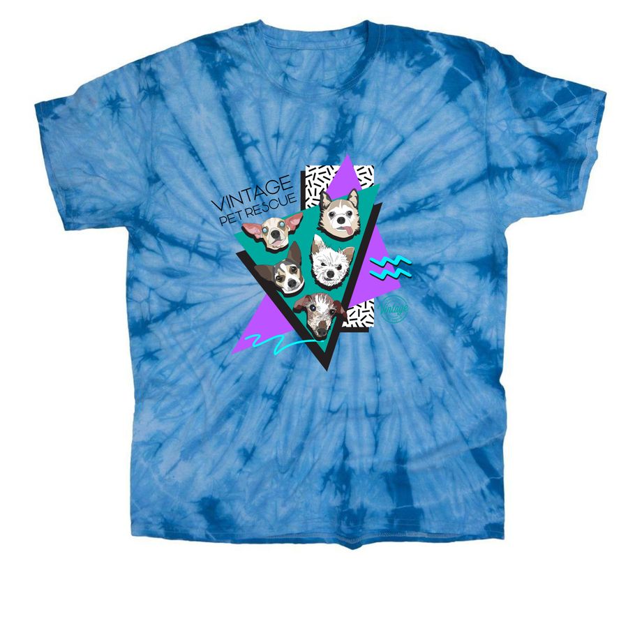 VPR 80s Throwback, a Baby Blue Classic Tie Dye Tee