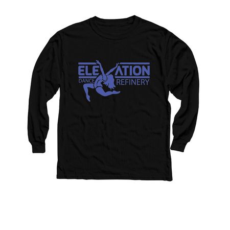 Classic Studio Logo, a Black Youth Long Sleeve Tee