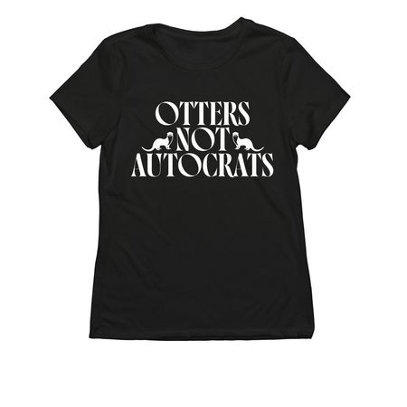 Otters Not Autocrats Shirts, a Deep Black Allmade Eco Triblend Women?s Tee