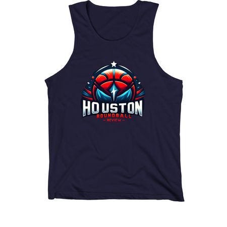 Fresh Houston Roundball Review tank tops, a Navy Premium Cotton Tank