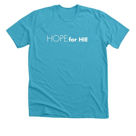 Hope for&nbsp;HIE Logo Wear, a Heather Aqua Premium Unisex Tee