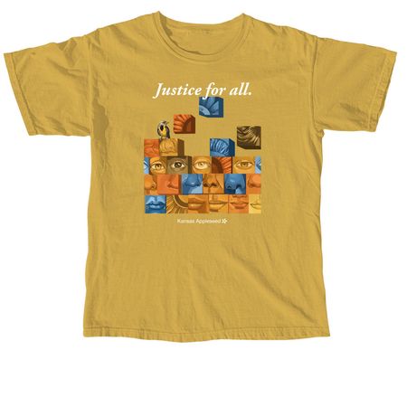 Justice for All!, a Mustard Comfort Colors Unisex Tee