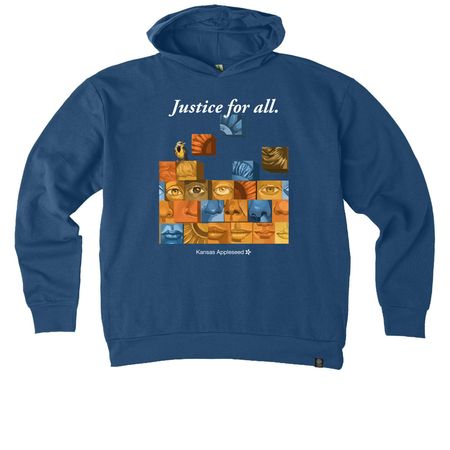 Justice for All!, a Tidal Blue Reclaimist Pullover Hoodie