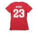 Team18Cats23, a Red Women's Slim Fit Tee (back-view)