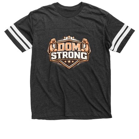 Muscle Dom, a Vintage Smoke / White Football Jersey Tee