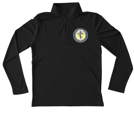 Jr. UOL Logo, a Black Youth Performance Quarter Zip Pullover