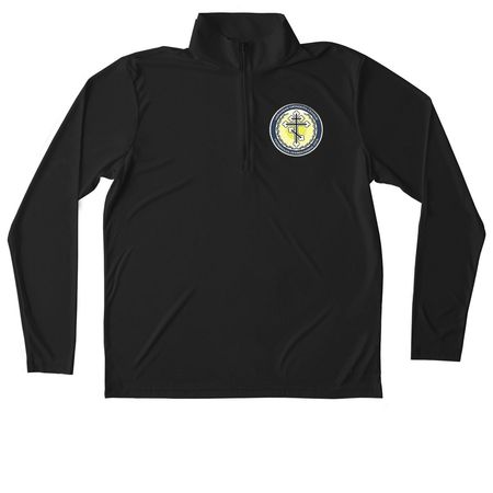 Jr. UOL Logo, a Black Unisex Performance Quarter Zip Pullover