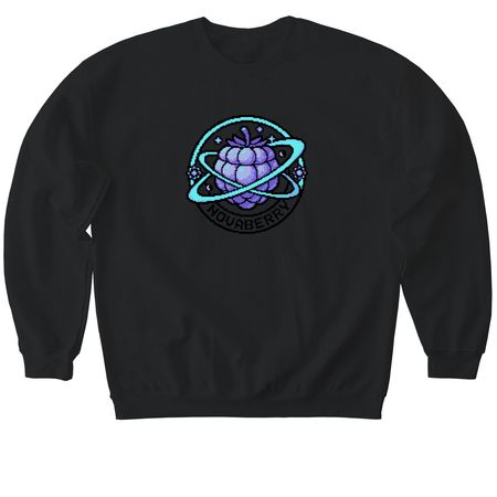 Novaberry, a Black Softstyle Crewneck Sweatshirt
