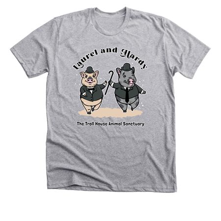 Laurel and Hardy, a Athletic Heather Premium Unisex Tee