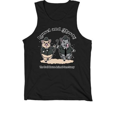 Laurel and Hardy, a Black Premium Cotton Tank