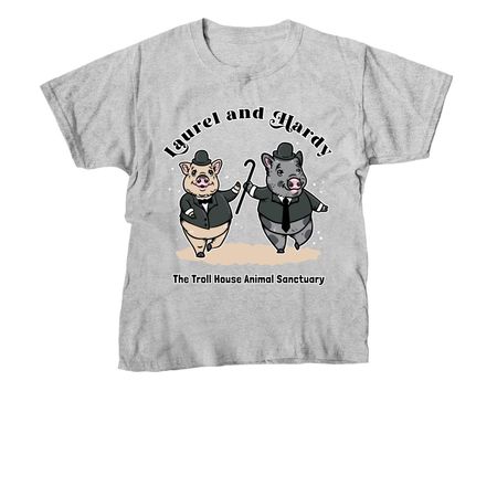 Laurel and Hardy, a Sport Grey Youth Unisex Tee