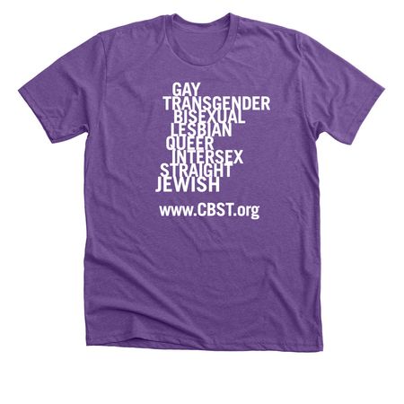 CBST's 2026 Pride Tee!, a Heather Team Purple Premium Unisex Tee