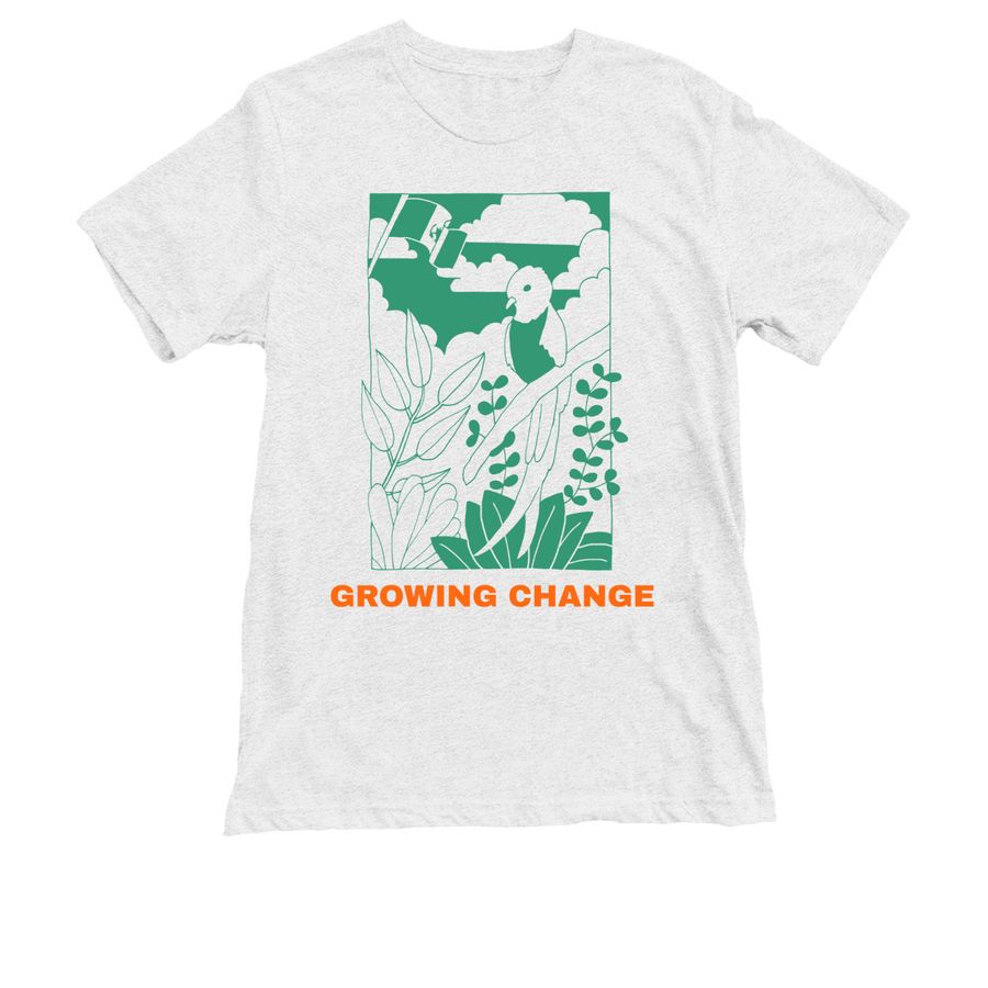 Growing Change in Guate, a Heather White Triblend Unisex Tee