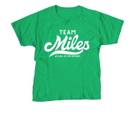 Team Miles Shirts, a Irish Green Youth Unisex Tee