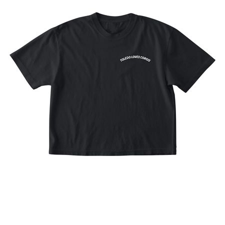 Toledo Loves Corgis, a Black Comfort Colors Boxy Tee