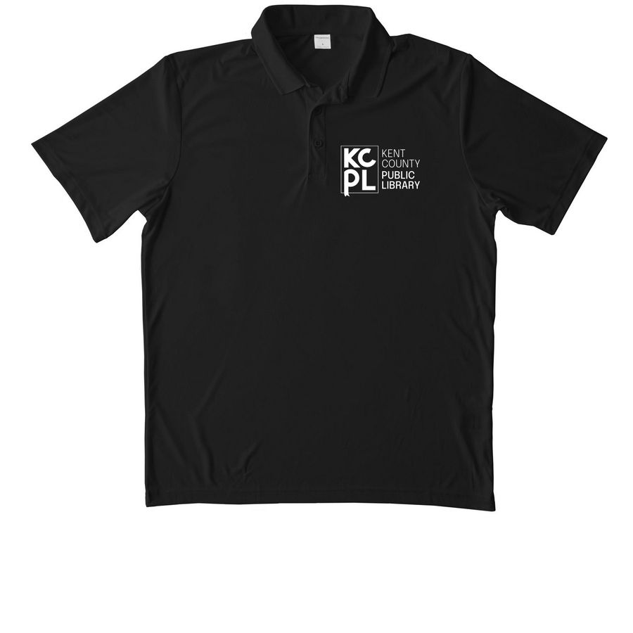 KCPL Polo - White Logo, a Black Unisex Performance Polo