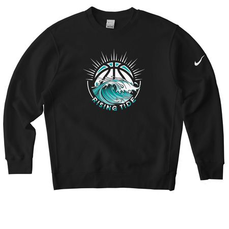 The Tide is Rising Performance Gear, a Black Nike Club Fleece Crewneck Sweatshirt