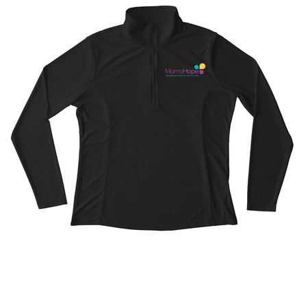 MomsHope Women's Performance 1/4 Zip, a Black Women's Performance Quarter Zip Pullover