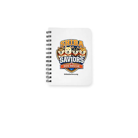 Shiba Saviors Notebook, a White Spiral Notebook