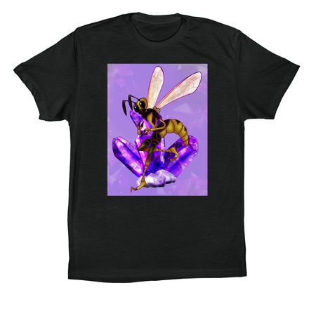 Cast Crystals, Not Stones, a Vintage Black Premium Cotton Tee