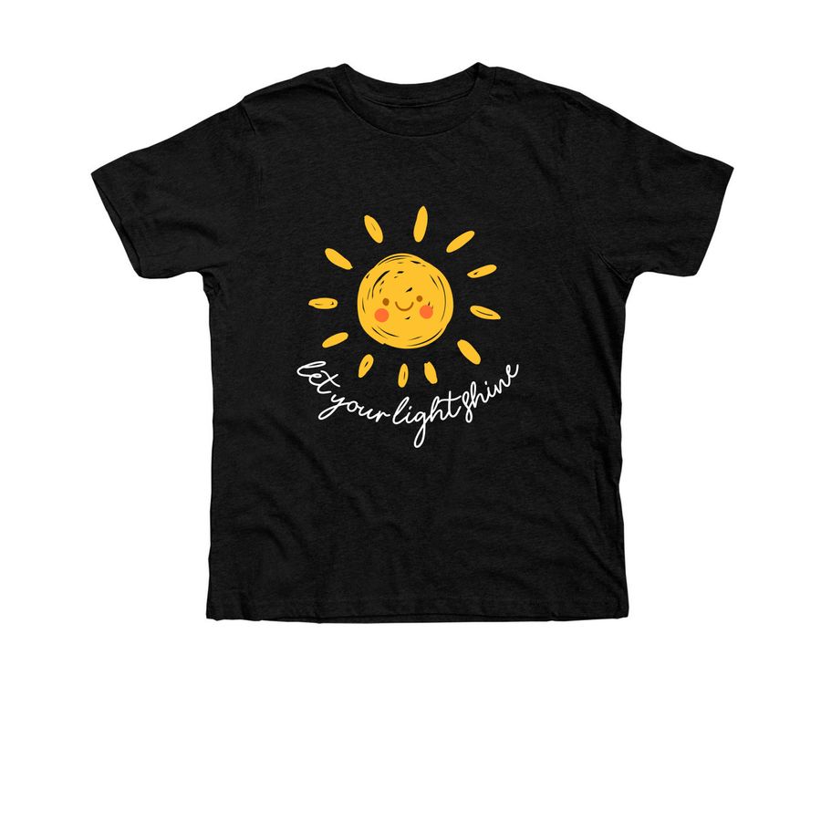 Let Your Light Shine, a Black Heather Premium Youth Tee