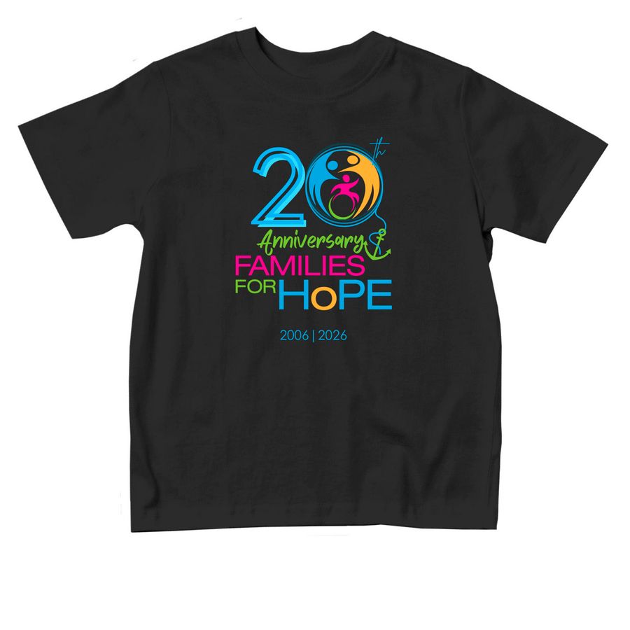 Families for HoPE 20th- Toddler, a Black Toddler Tee