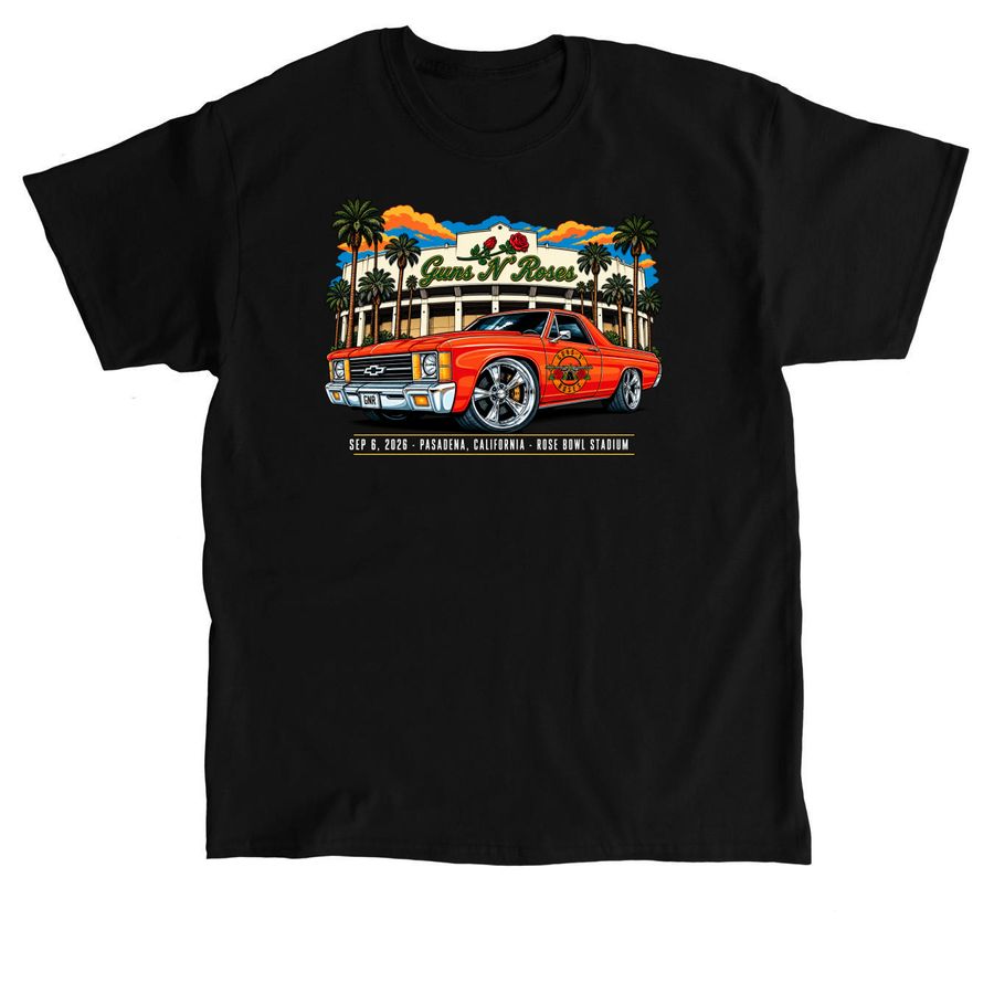Guns N?Roses ?Rose Bowl Stadium Pasadena 2026, a Black Classic Unisex Tee