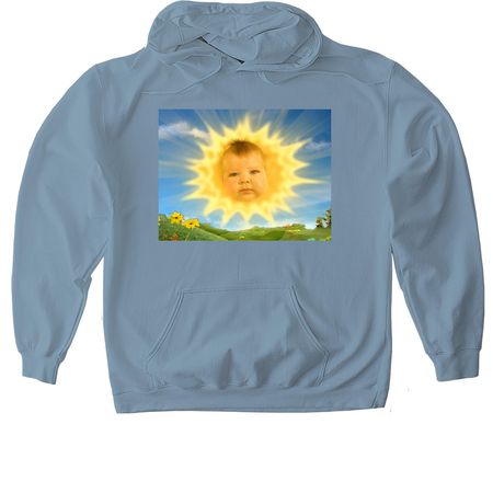 we lala love you, a Stone Blue Gildan Softstyle Pullover Hoodie