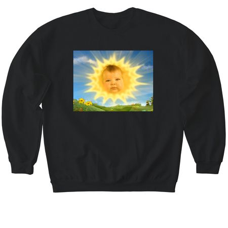 we lala love you, a Black Softstyle Crewneck Sweatshirt