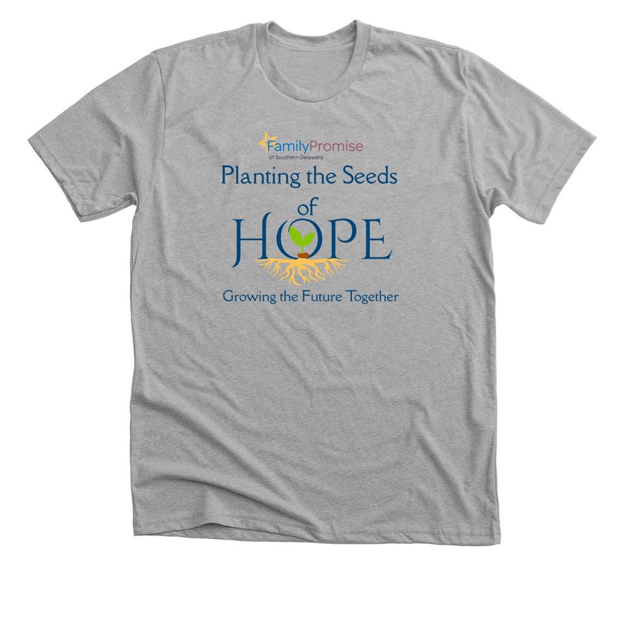 Planting Seeds of Hope, a Athletic Heather Premium Unisex Tee