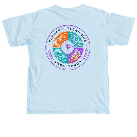 E.T. Ambassador Apparel, a Chambray Comfort Colors Unisex Tee (back-view)