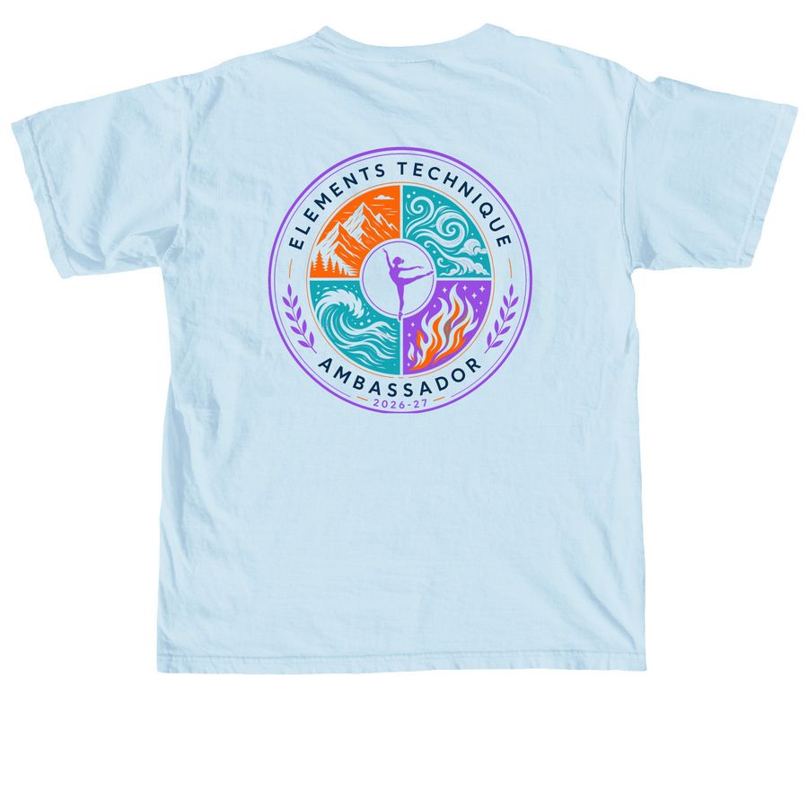 E.T. Ambassador Apparel, a Chambray Comfort Colors Unisex Tee (back-view)