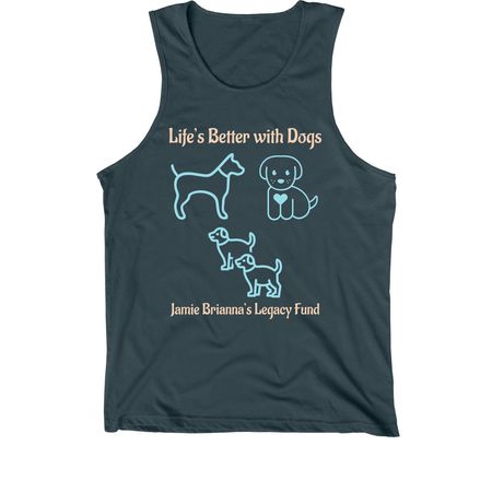 Dog Tanks, a Dark Grey Premium Cotton Tank