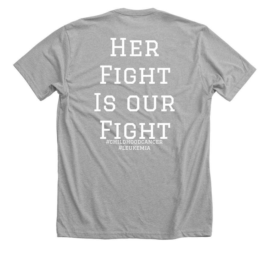 Support Maddie?s Fight!, a Athletic Heather Premium Unisex Tee (back-view)