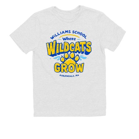 Where Wildcats Grow, a Bright White Allmade Youth Eco Triblend Tee