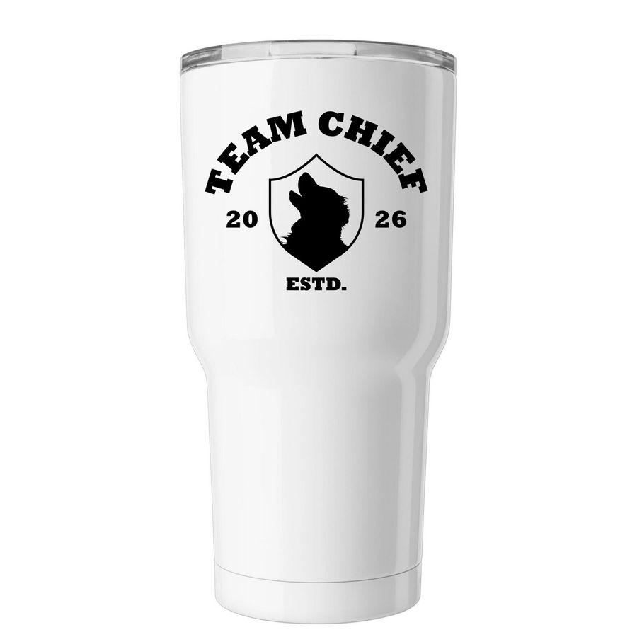 Team Chief Tumbler, a White Insulated Tumbler