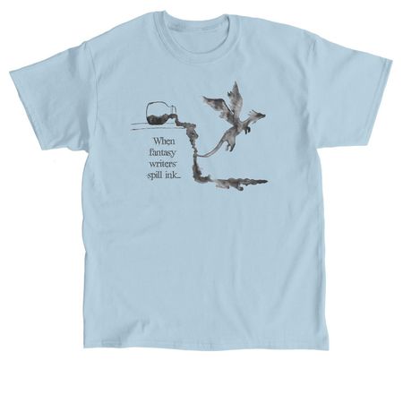 Spilled Ink Dragon, a Light Blue Classic Unisex Tee