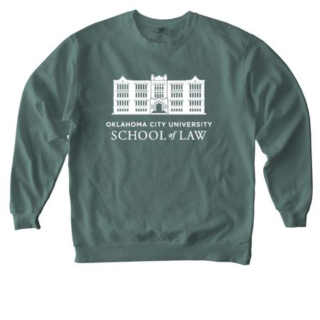 Law School with Masthead on Back&nbsp;, a Blue Spruce Comfort Colors Crewneck Sweatshirt