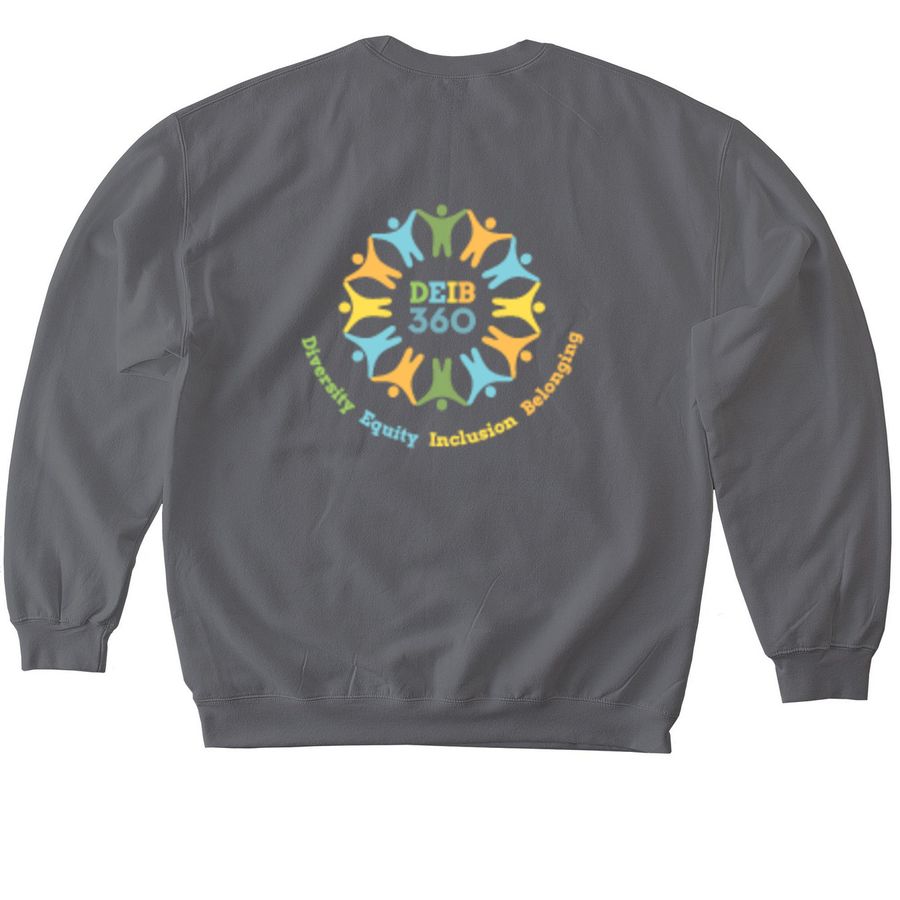 360 Crew Sweatshirt, a Charcoal Softstyle Crewneck Sweatshirt (back-view)