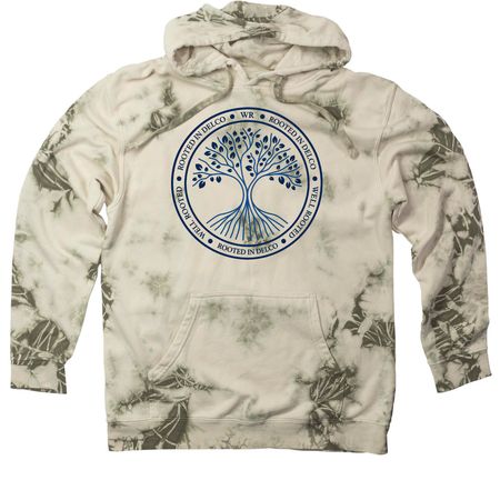 Well Rooted Delco, a Olive Tie Dyed Pullover Hoodie