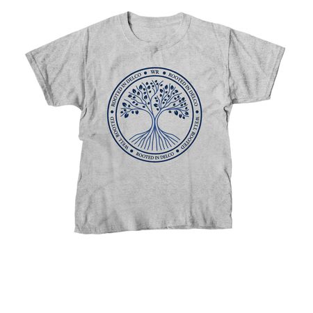 Well Rooted Delco, a Sport Grey Youth Unisex Tee