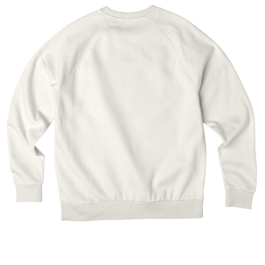 Vintage Collegiate, a White Sand Allmade Organic CVC Crewneck Sweatshirt (back-view)