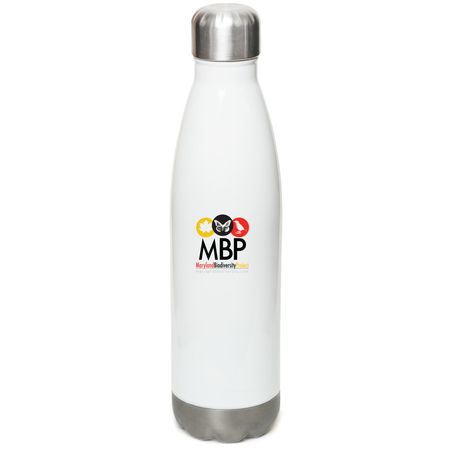 Stainless Steel Water Bottle, a White Stainless Steel Water Bottle