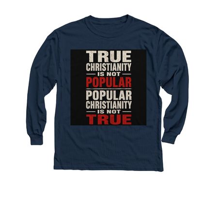 Matthew 16:24, a Navy Youth Long Sleeve Tee