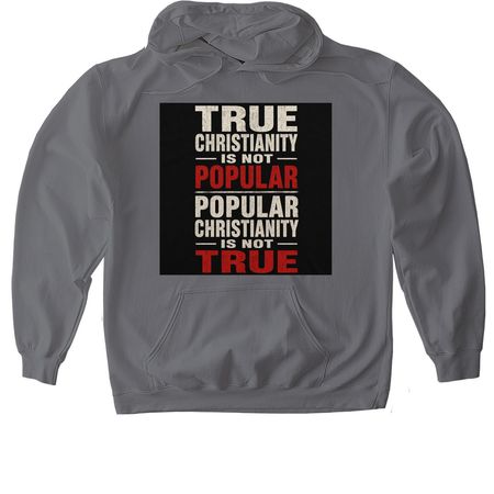 Matthew 16:24, a Charcoal Gildan Softstyle Pullover Hoodie