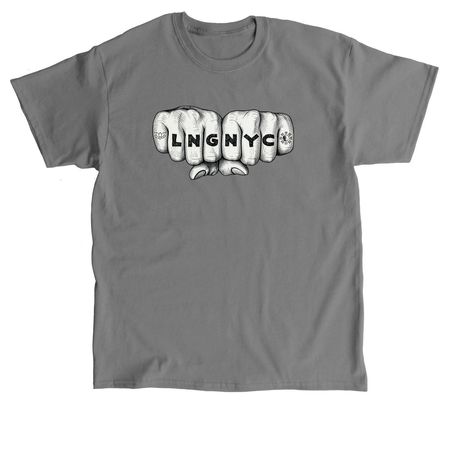 LNG NYC Knuckle Tat, a Charcoal Classic Unisex Tee